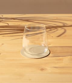 SKINNATUR - coaster circle - 10cm round - 1set/6pc - LINEN img