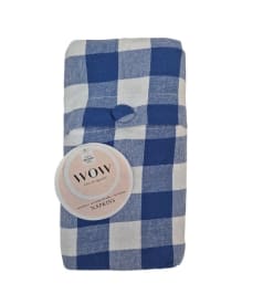 WOW - serviette - 45x45cm - 6sets/4st - SPRING AZURITE img