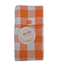 WOW - serviette - 45x45cm - 6sets/4st - SPRING APRICOT img