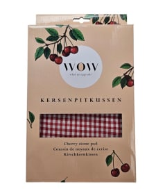 WOW - kersenpitkussen - 20x30cm - 12st - PLAID RED/WHITE img