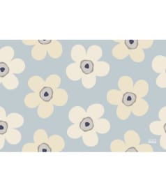 TISCHSET - anti-rutsch - 30x45cm - 12st - SMALL BIG FLOWER ICE GREY img