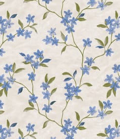 BONITA - 155cm rond - 6st/rol - BLUE BLOSSOM VINE BLUE img
