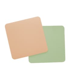 LUNAR - dessous de verre - 10x10cm - 1set/6pc - GREEN/PEACH img