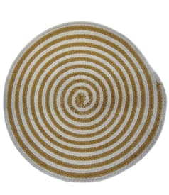 PLACE MAT - BRAIDED - 38cm round - 12pc - COTTON WHITE img