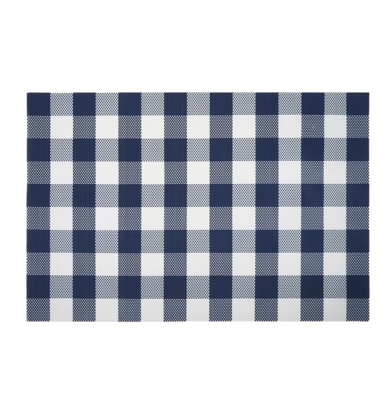 PLACEMAT - PVC WOVEN - 30x45cm - 12st - QUAD BLUE PLM9818 img