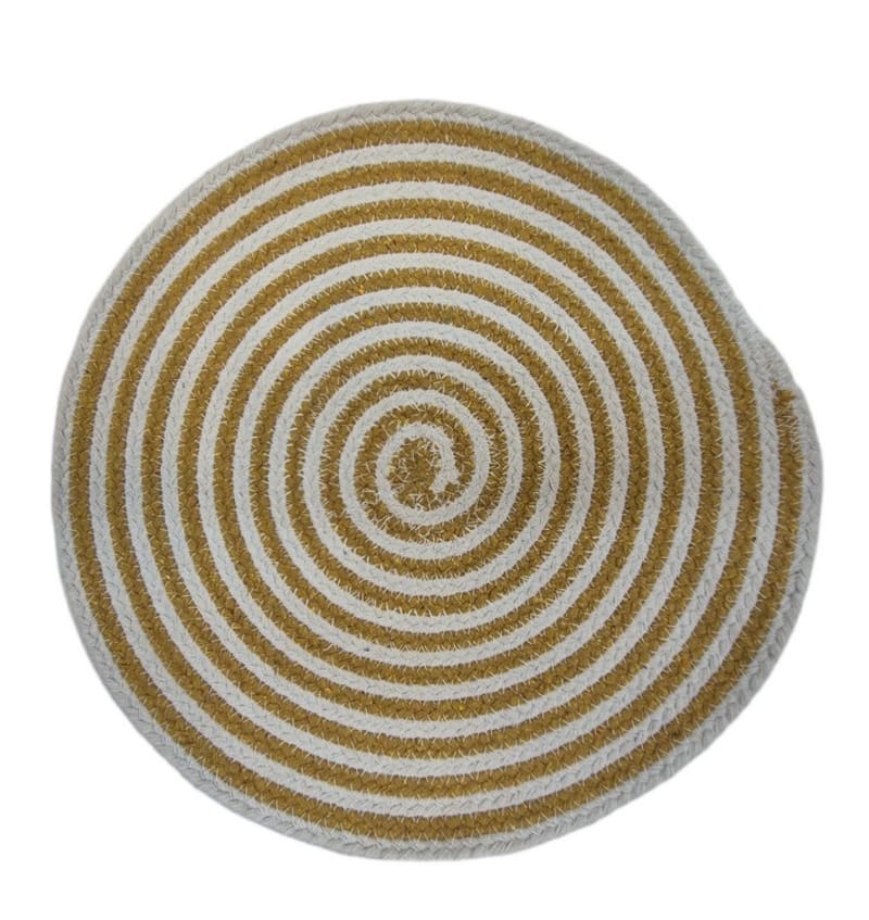 PLACEMAT - BRAIDED - 38cm rond - 12st - COTTON WHI PLM9901 img