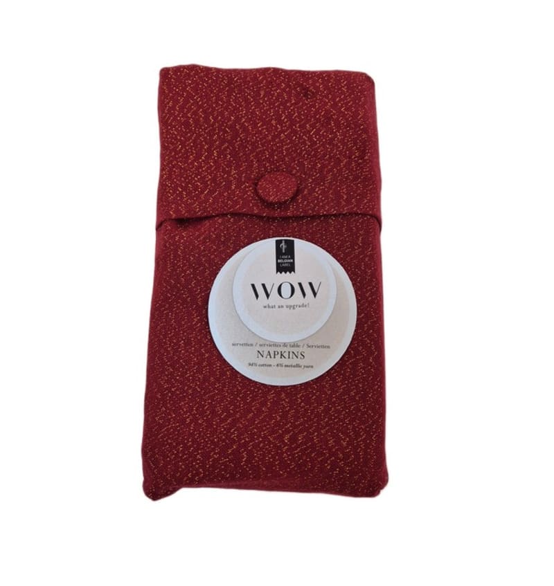 WOW - servet - 45x45cm - 6sets/4st - GLOW MERLOT WOW02303 img