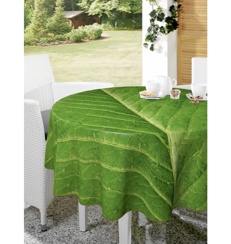 BONITA - 155cm rond - 6st/rol - LEAFPRINT GREEN - sfeerfoto BON663G601 img
