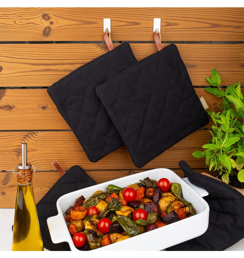 CHEF - pannenlap met pocket - 20x20cm - 8st - BBQ CUMIN - sfeerfoto CHEF02001 img