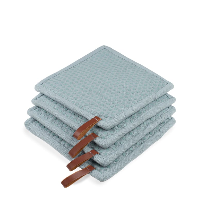 CHEF - pannenlap met pocket - 20x20cm - 8st - SIL.DOTS DOVE - sfeerfoto CHEF02103 img