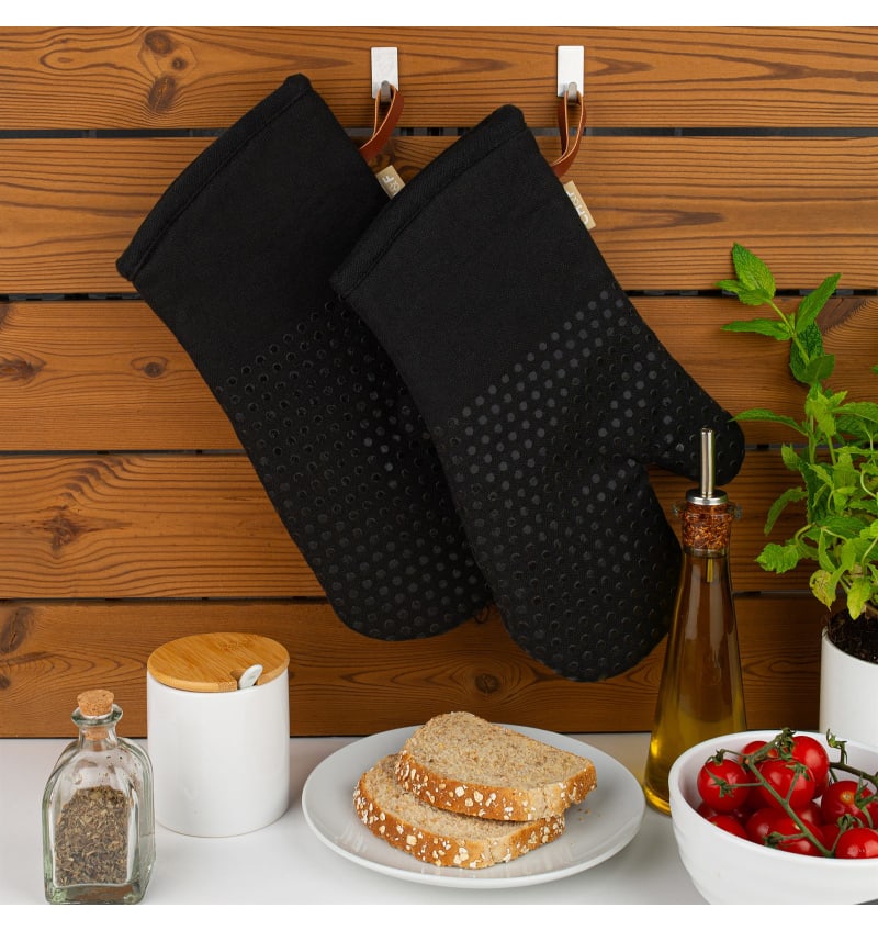 CHEF - ovenwant - 18x33cm - 8st - SIL.DOTS LICORICE - sfeerfoto CHEF03101 img