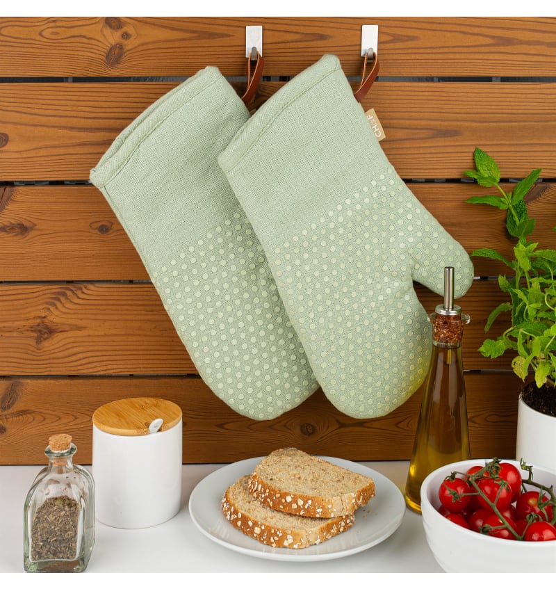 CHEF - ovenwant - 18x33cm - 8st - SIL.DOTS CELADON - sfeerfoto CHEF03105 img