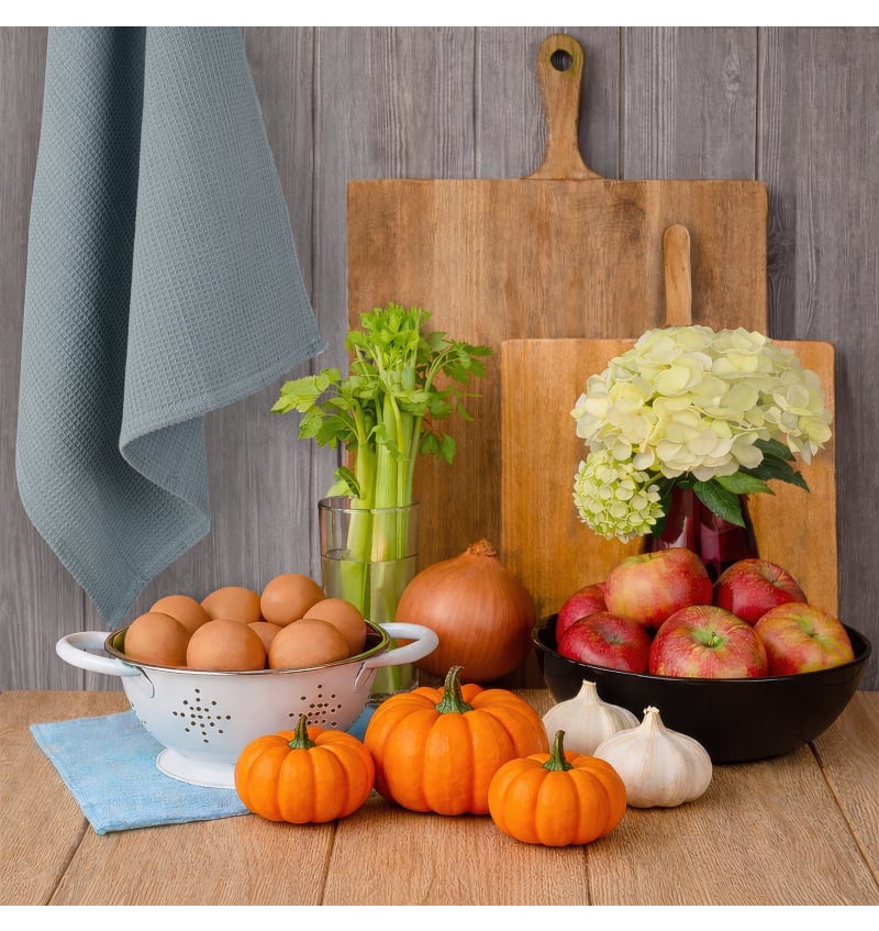 CHEF - theedoek - 50x70cm - 4sets/2st - WAFFLE DOVE - sfeerfoto CHEF08503 img