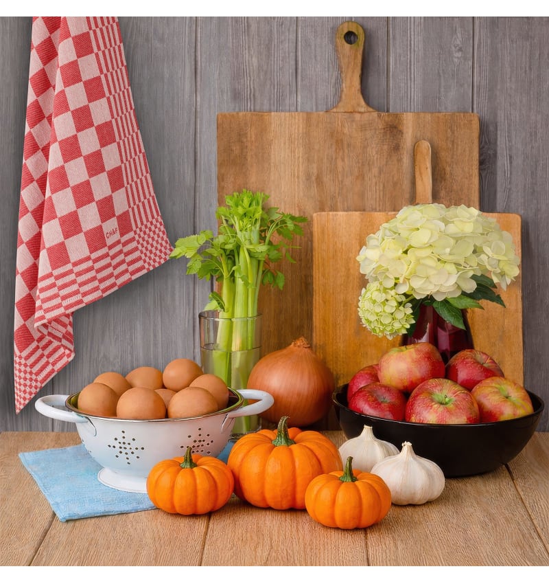 CHEF - theedoek - 50x70cm - 4sets/2st - MAISONELLE FLAME - sfeerfoto CHEF08602 img