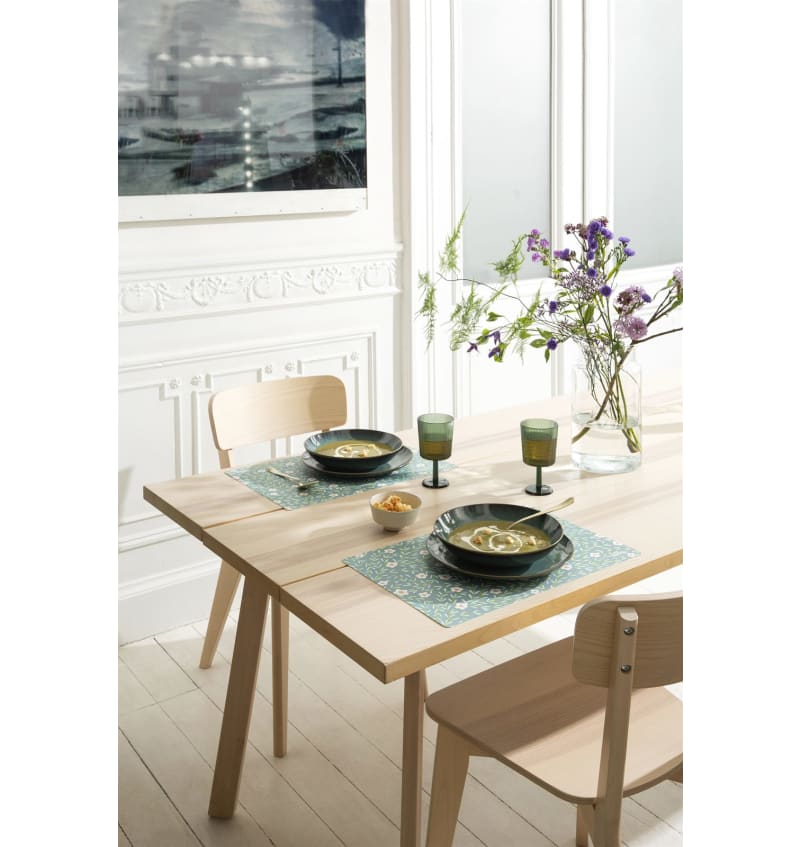 PLACEMAT - anti-slip - 30x45cm - 12st - WILD & FREE DUSK BLUE - sfeerfoto LOA4042 img