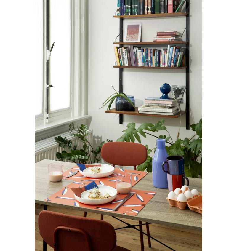 PLACEMAT - anti-slip - 30x45cm - 12st - SARDINHA TANGERINE - sfeerfoto LOA4049 img