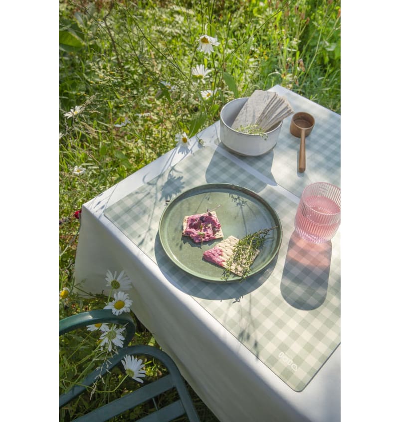 PLACEMAT - anti-slip - 30x45cm - 12st - SMALL CHIWY MINTGREY - detail LOA4050 img