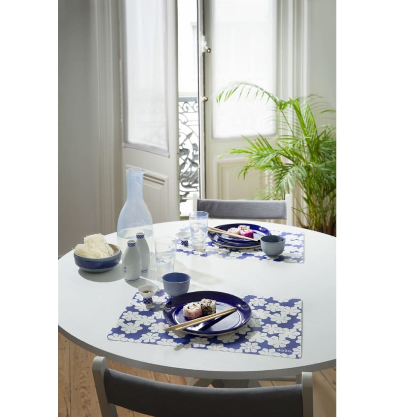 PLACEMAT - anti-slip - 30x45cm - 12st - LET S DANCE HEAVENLY BLUE - sfeerfoto LOA4051 img
