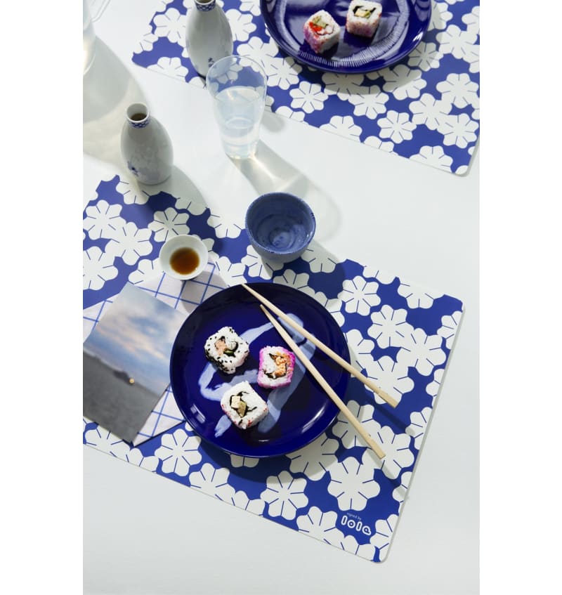PLACEMAT - anti-slip - 30x45cm - 12st - LET S DANCE HEAVENLY BLUE - detail LOA4051 img