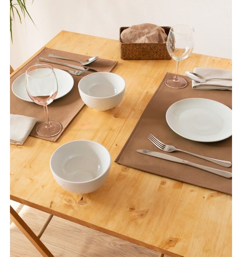 MONACO - placemat xl - 48x35cm - 12st - COPPER - sfeerfoto MON071003 img