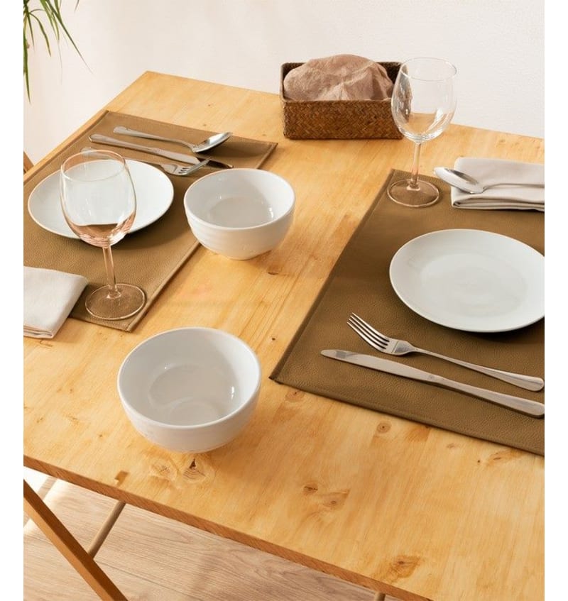 MONACO - placemat xl - 48x35cm - 12st - MOCHA - sfeerfoto MON071004 img