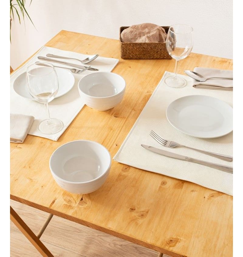 MONACO - placemat xl - 48x35cm - 12st - CLOUD WHITE - sfeerfoto MON071017 img