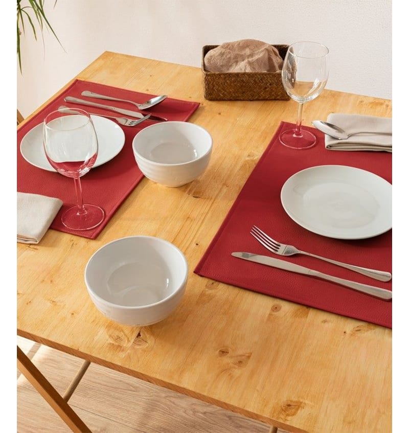 MONACO - placemat xl - 48x35cm - 12st - RED - sfeerfoto MON071021 img