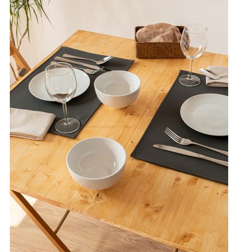 MONACO - placemat xl - 48x35cm - 12st - STEEL GREY - sfeerfoto MON071026 img
