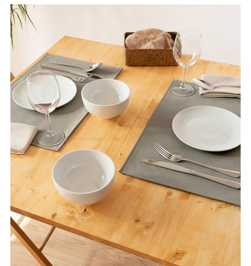 MONACO - placemat xl - 48x35cm - 12st - SILVER - sfeerfoto MON071002 img