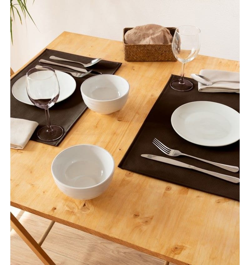 MONACO - placemat xl - 48x35cm - 12st - CHOCOLATE - sfeerfoto MON071028 img