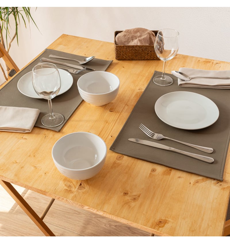 MONACO - placemat xl - 48x35cm - 12st - TAUPE - sfeerfoto MON071029 img