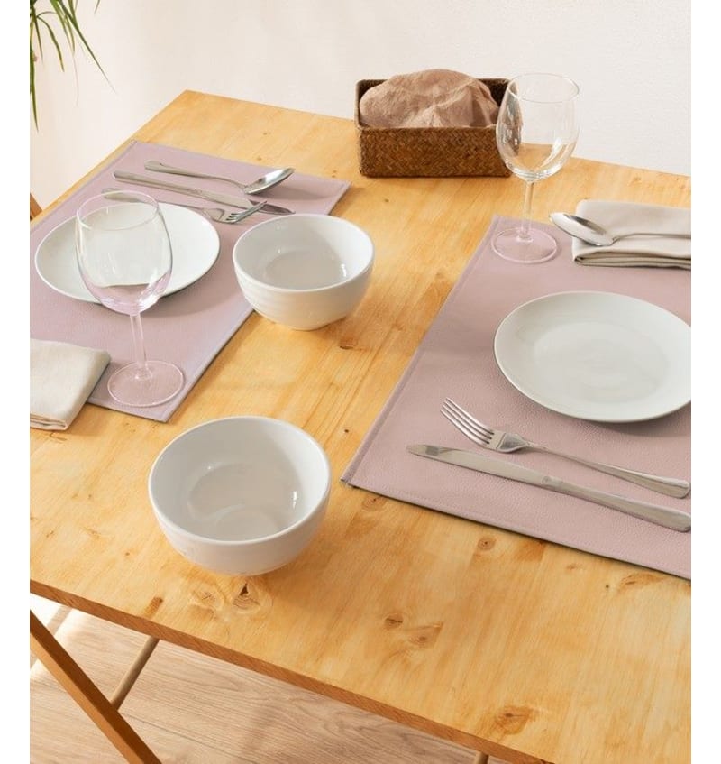 MONACO - placemat xl - 48x35cm - 12st - CLOUD ROSE - sfeerfoto MON071102 img