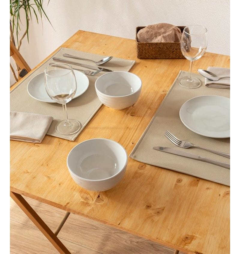 MONACO - placemat xl - 48x35cm - 12st - SAND - sfeerfoto MON071153 img