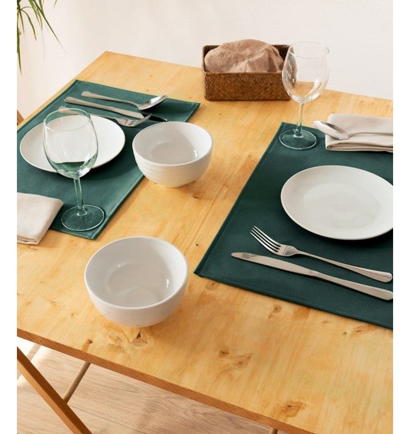 MONACO - placemat xl - 48x35cm - 12st - JUNGLE GREEN - sfeerfoto MON075513 img