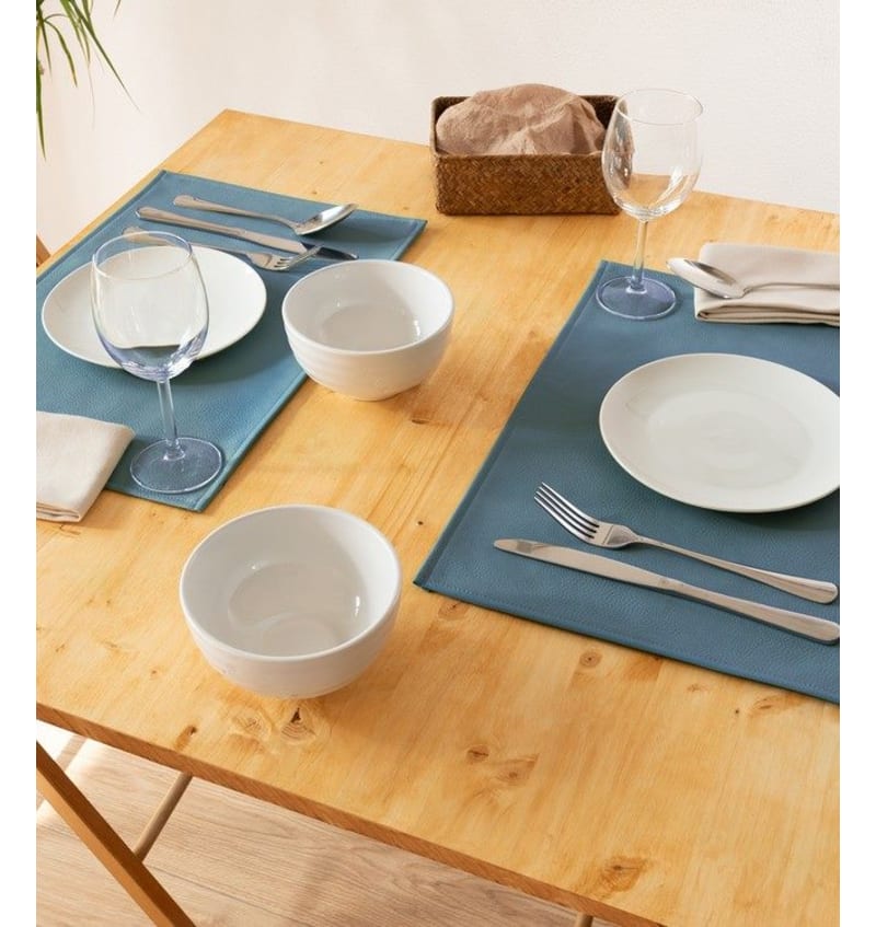 MONACO - placemat xl - 48x35cm - 12st - DENIM GREY - sfeerfoto MON079711 img