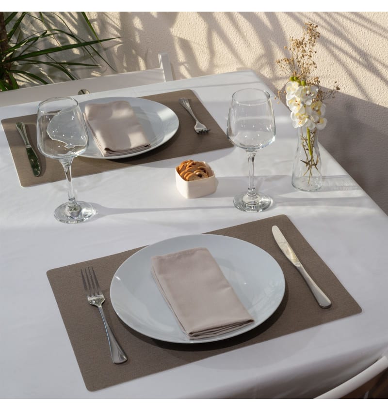 PLACEMAT - SOFIA - 30x43cm - 12st - SAND - sfeerfoto PLM5705 img