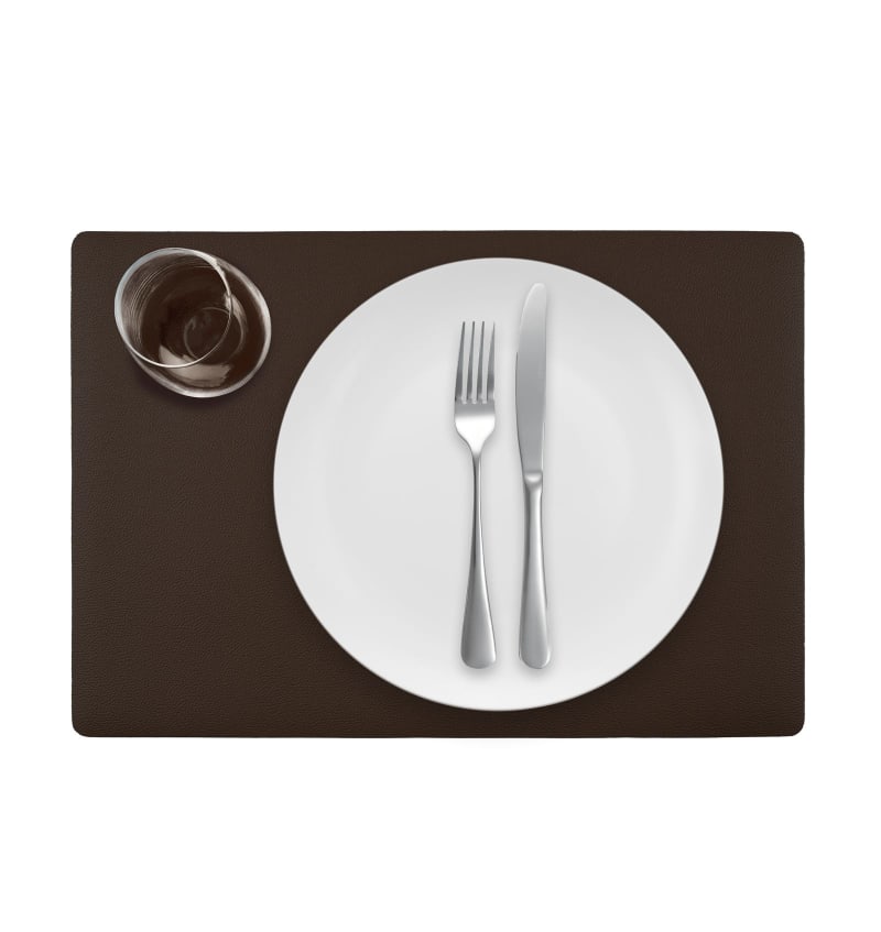 PLACEMAT - LUNAR - 30x43cm - 12st - MOCCA/WHITE - detail PLM6001 img