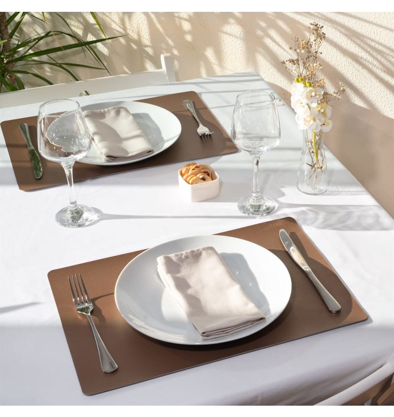 PLACEMAT - LUNAR - 30x43cm - 12st - COPPER/SILVER - sfeerfoto PLM6003 img