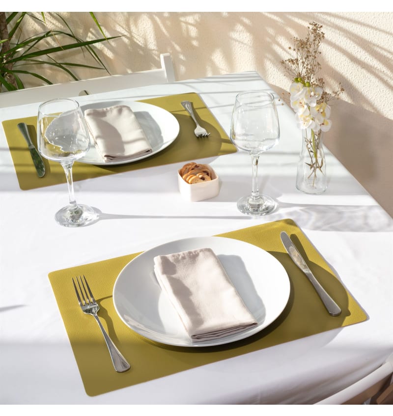 PLACEMAT - LUNAR - 30x43cm - 12st - ORANGE/PISTACHIO - sfeerfoto PLM6004 img