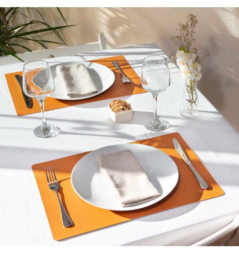 PLACEMAT - LUNAR - 30x43cm - 12st - ORANGE/PISTACHIO - sfeerfoto PLM6004 img