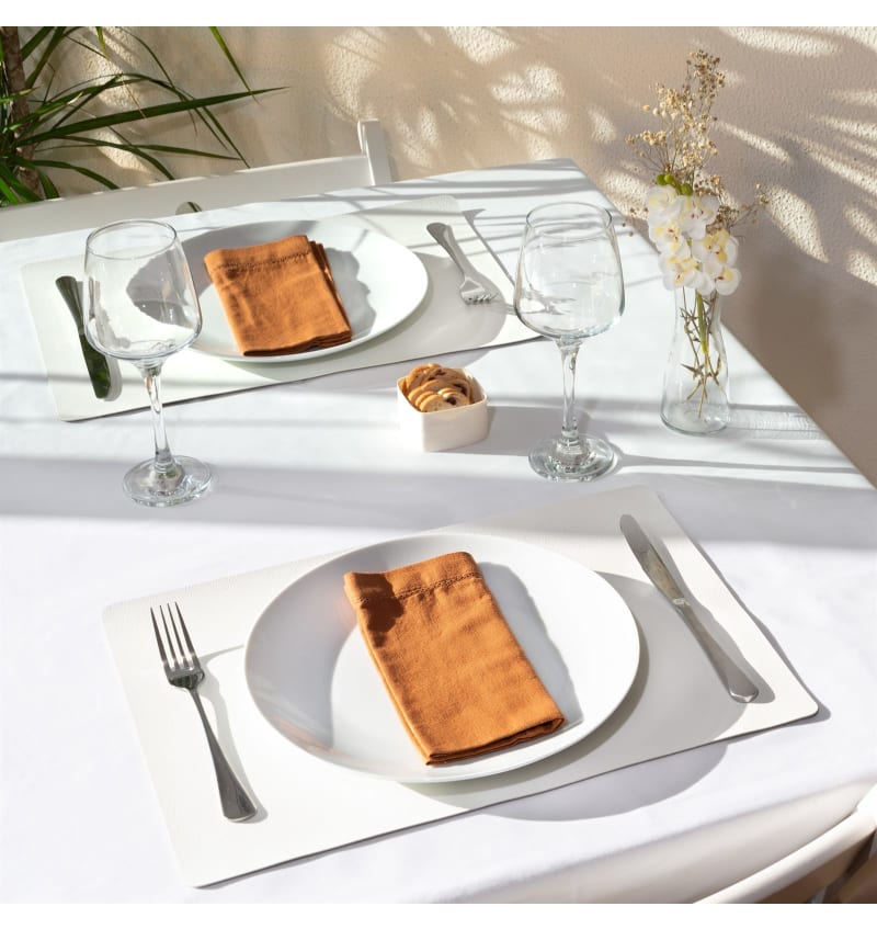 PLACEMAT - LUNAR - 30x43cm - 12st - WHITE/SILVER - sfeerfoto PLM6006 img