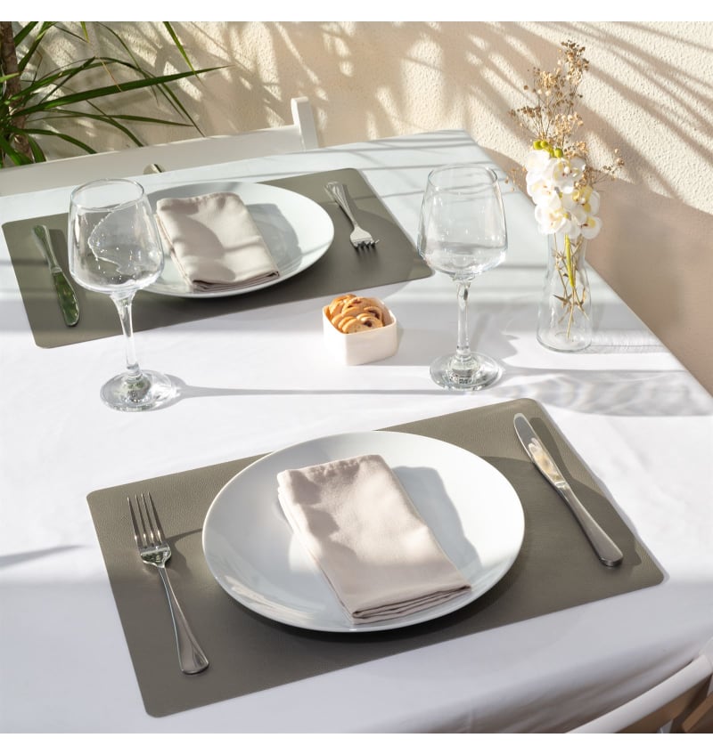 PLACEMAT - LUNAR - 30x43cm - 12st - WHITE/SILVER - sfeerfoto PLM6006 img
