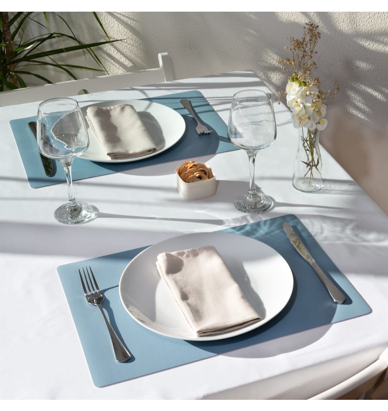 PLACEMAT - LUNAR - 30x43cm - 12st - PINK/LIGHT BLUE - sfeerfoto PLM6007 img