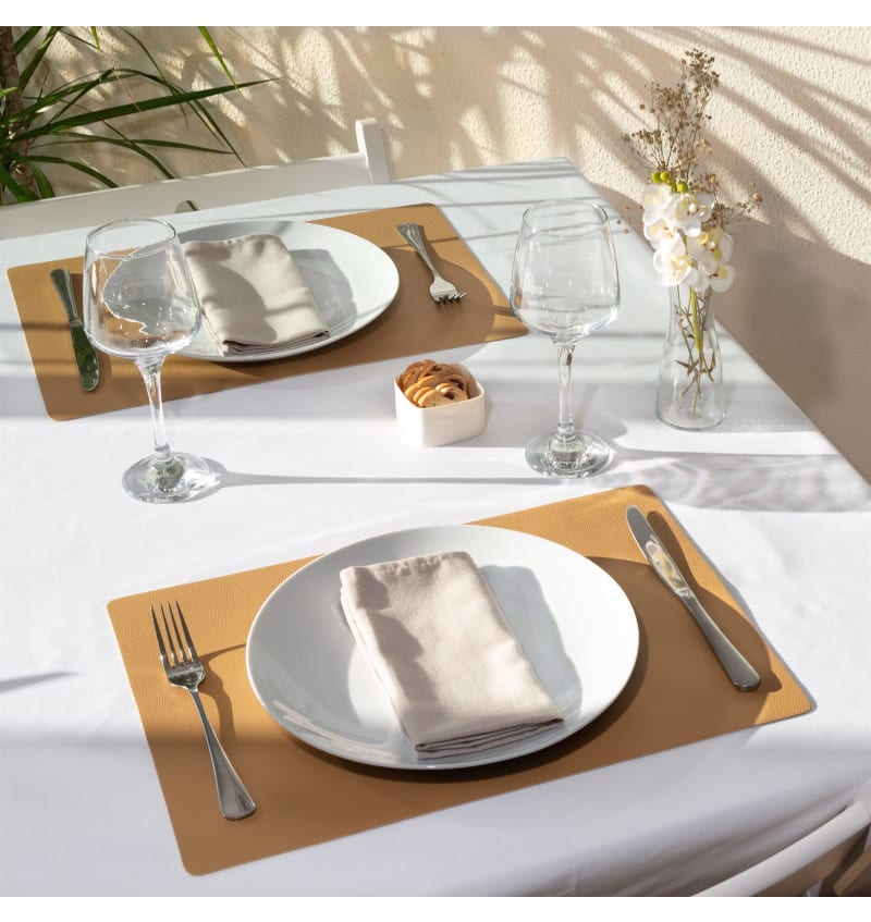 PLACEMAT - LUNAR - 30x43cm - 12st - DESERT/TAUPE - sfeerfoto PLM6010 img