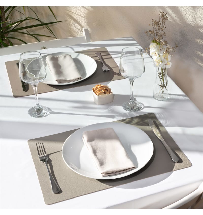 PLACEMAT - LUNAR - 30x43cm - 12st - DESERT/TAUPE - sfeerfoto PLM6010 img