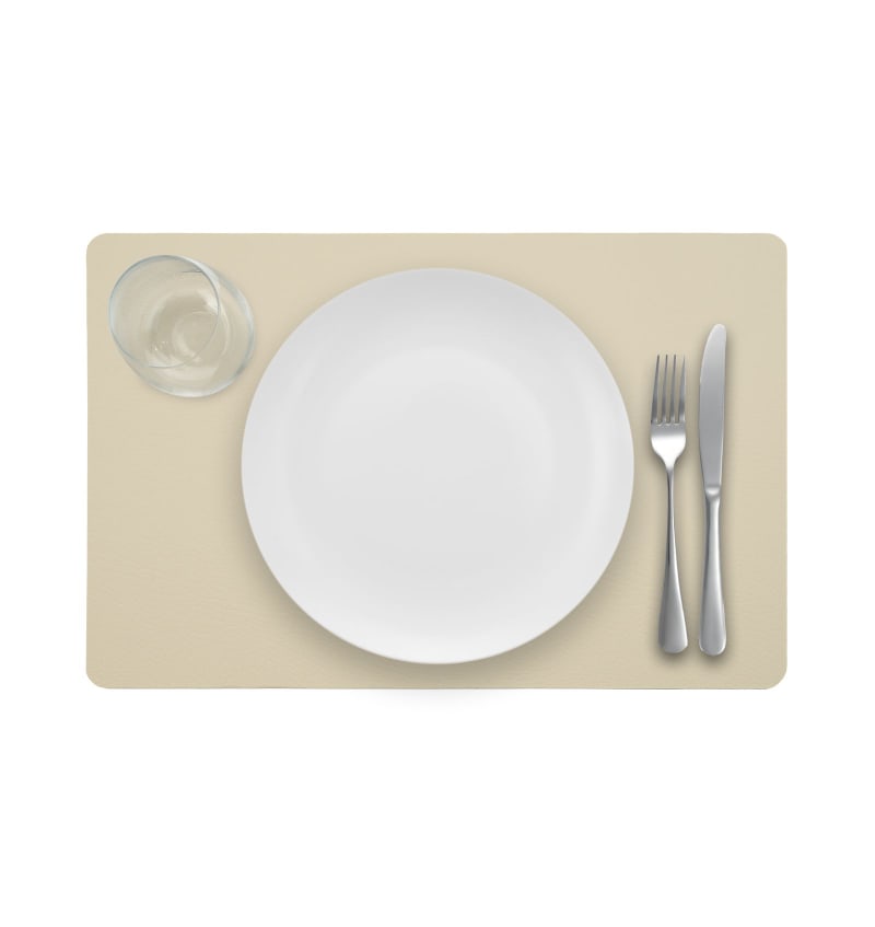 PLACEMAT - RECYC LEDER - 28,5x43,5cm - 12st - COOKIE - detail PLM7001 img