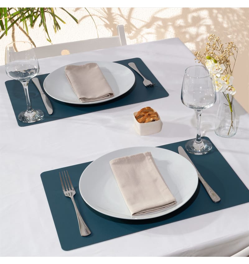 PLACEMAT - RECYC LEDER - 28,5x43,5cm - 12st - GRAPE - sfeerfoto PLM7004 img