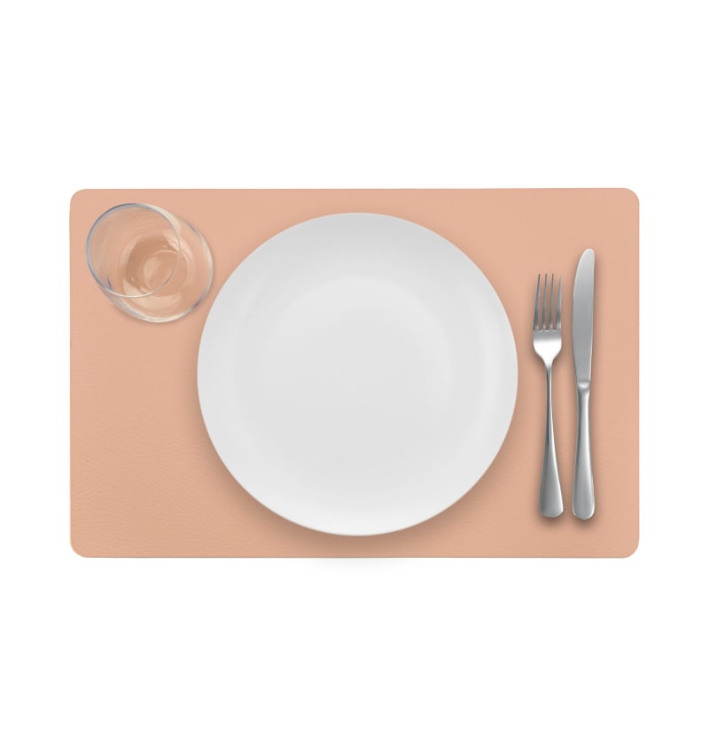 PLACEMAT - RECYC LEDER - 28,5x43,5cm - 12st - MACARON - detail PLM7005 img