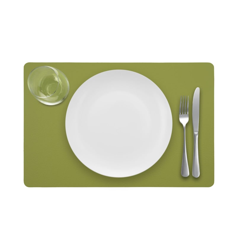 PLACEMAT - RECYC LEDER - 28,5x43,5cm - 12st - THYME - detail PLM7006 img