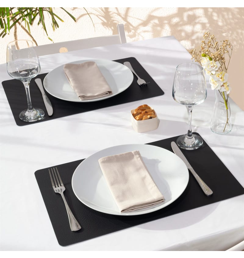 PLACEMAT - RECYC LEDER - 28,5x43,5cm - 12st - CHIA - sfeerfoto PLM7007 img